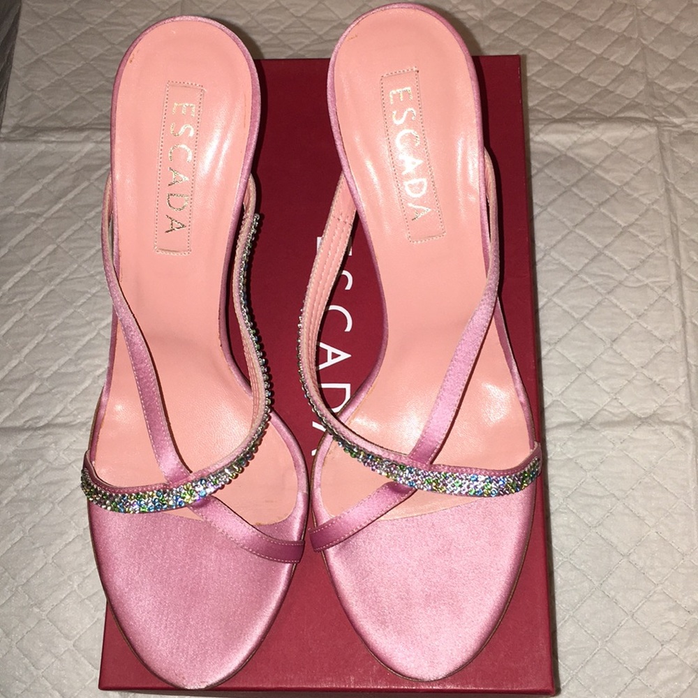 Escada GINA lavender crystal shoes